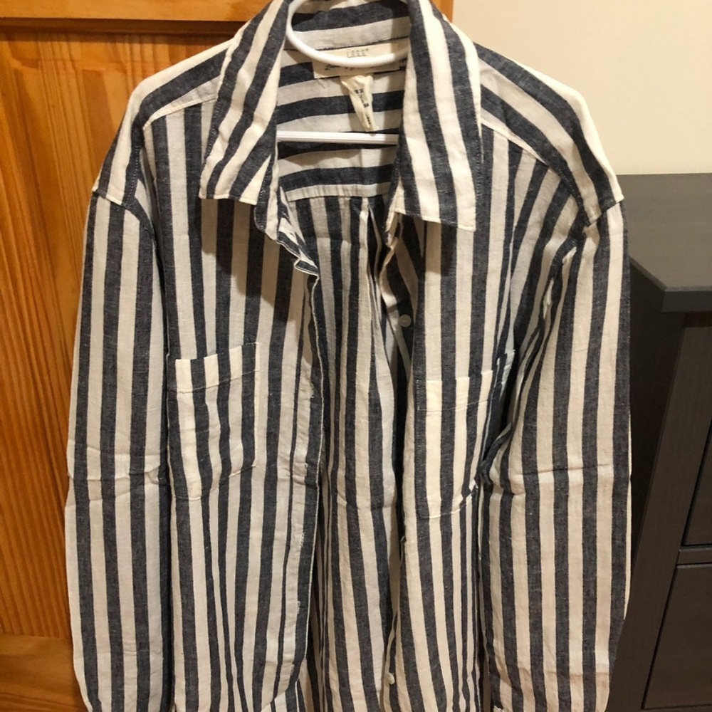 Linen button down